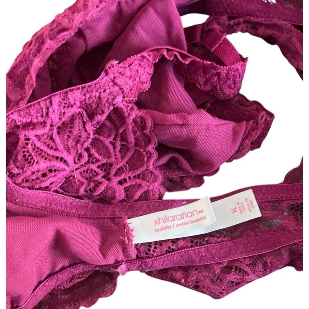 Xhilaration Burgundy Bralette XL - Picture 3 of 3